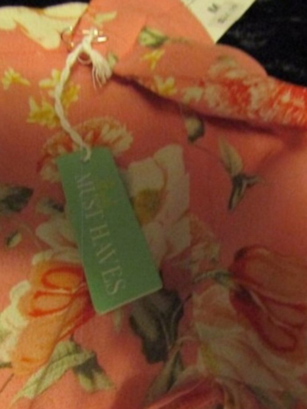 NWT. Forever 21 Coral Peach Floral Chiffon High-Low Ruffle Skirt M - Picture 9 of 10